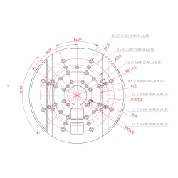 Support ♀ queue d'aronde 203 mm (8 '') Planewave