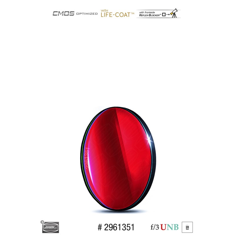 Filtre H-alpha f/3 spécial grande ouverture  3.5nm
