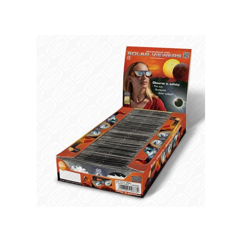 Lot de 100 lunettes "Eclipse de soleil" avec Astrosolar Lot de 100 lunettes "Eclipse de soleil" avec Astrosolar