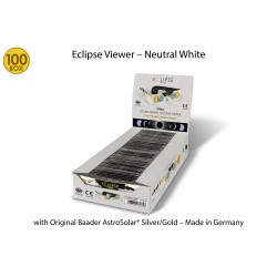 Lot de 100 lunettes d'observation solaire noire AstroSolar® avec présentoir